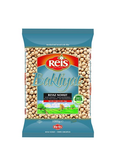 Reis Nohut 1kg - İri Taneli Beyaz Nohut, Yemeklik Ve Diyet 3'li Ekonomik Paket - 3 Adet Tarı
