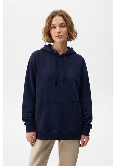 Kadın Kapüşonlu Cepli Sweatshirt Çok Renkli