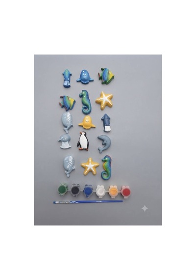 Balık Taş Boyama Biblo Heykel Boyama 15 Li Set - 905372923