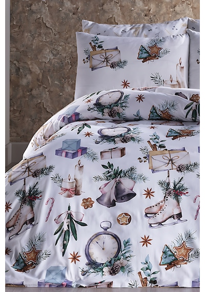 Doqu Home Poly Cotton Skate Çift Kişilik Nevresim Takımı Çok Renkli