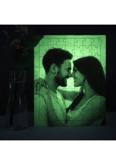 Bk Gift Kişiye Özel Fotoğraflı 42 Parça A4 Fosforlu Puzzle -1, Gece Parlayan Puzzle, Sevgiliye Ve Ev Hediyesi Kobitmeyencom36673 Bk Gift