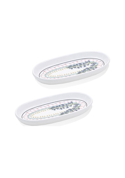 The Mia Spring Oval Servis 2li 21 Cm Çok Renkli