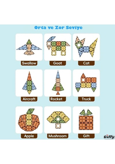 Giffy/manyetik Oyuncak Manyetik Blok Seti Stem Oyuncak 60 Parça -magic Magnetic Blocks