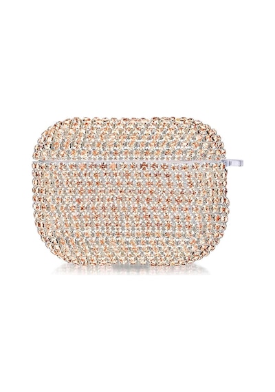 Caseonn Kılıf Kristal Taşlı Parıltılı Rose Gold Rose Gold Apple Airpods Pro 3 İle Uyumlu