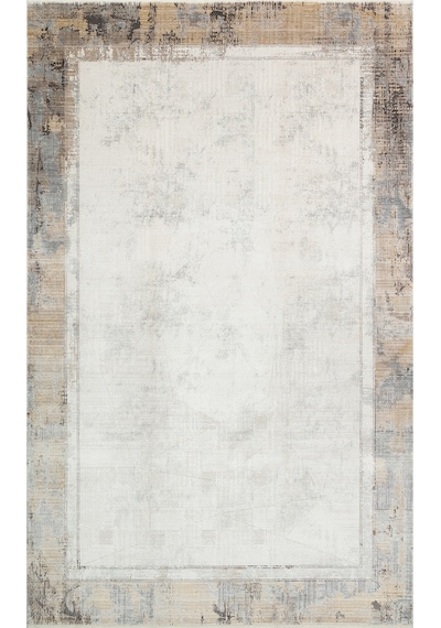Hoom Rugs Bomonti Mhl 03 Cream Antrasit Viskon & Akrilik Modern Salon Halısı Krem - Antrasit