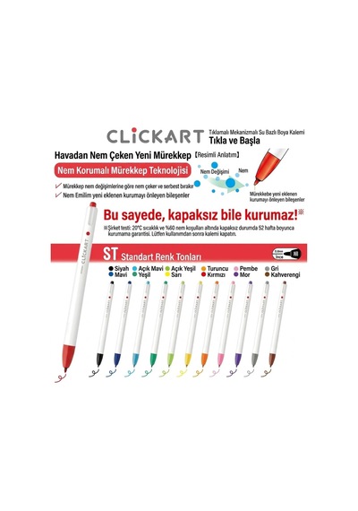 Zebra Clickart Market Pen 0.6mm 12'li Tükenmez Kalem Seti Dark Colours 12czdk
