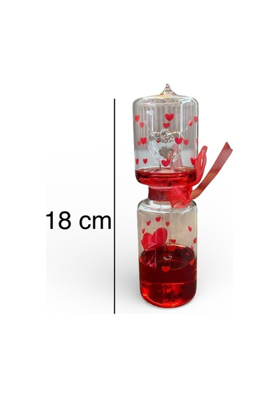 Aşk Ölçer Romantik Kalpli Dekoratif Cam Obje