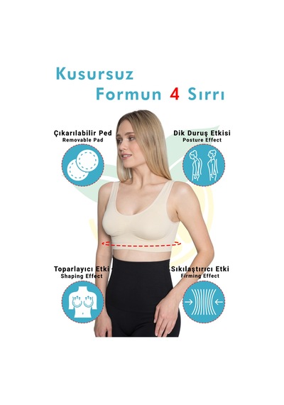 Elilom Pedli Büstiyer Korse Göğüs Destekli, Kalın Askılı Ten Nessa