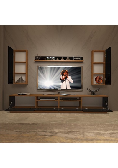 Decoraktiv Trendstyle 5220da Slm Tv Ünitesi Tv Sehpası Ceviz - Siyah