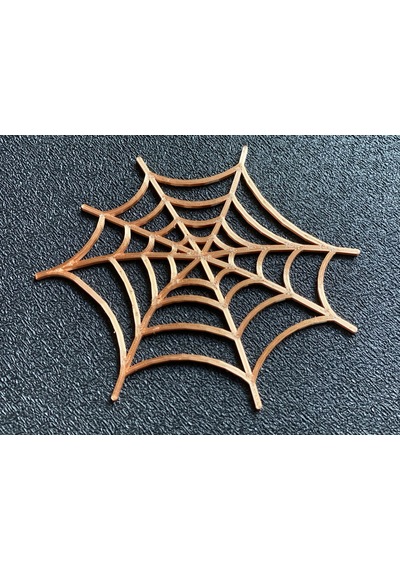 Cadılar Bayramı Siyah Örümcek Ağı Duvar Dekoru Pla 10 X 10 Cm