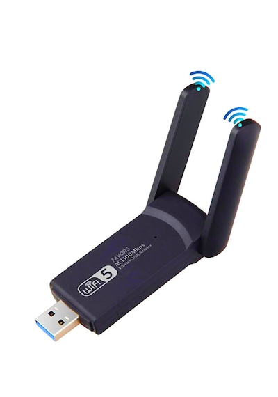 Dual Band Çift Antenli AC 1300 Mbps Wifi Alıcı Ağ Kartı Sinyal Güçlendirici Kablosuz Wifi Adaptörü