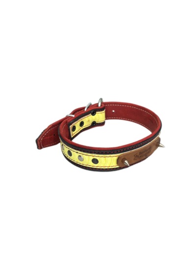 Ln Leather Gerçek Deri Orta Irk Yumuşak Dokulu 3,5 X 65 Cm Tasma Sarı Siyah
