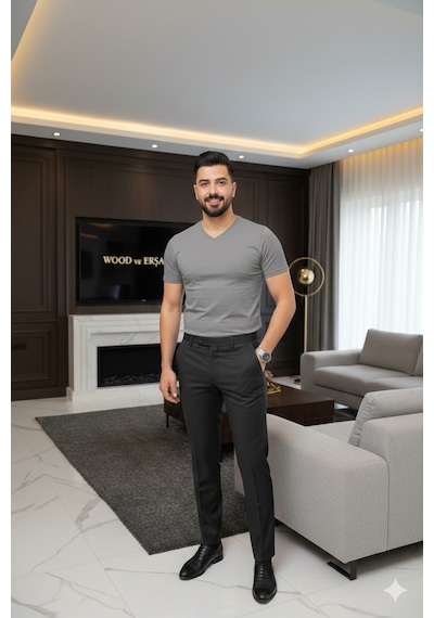 Lüx Wood Lüx Erşah 6'lı Ekonomik Paket V Yaka %95 Pamuk %5 Likra Full Esnek Penye Gri Lüx Wood Lüx Erşah 6'lı Ekonomik Paket V Yaka %95 Pamuk %5 Likra Full Esnek Penye Gri