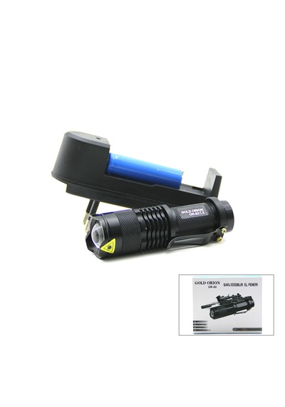 2ın1 Küçük Zoomlu El Feneri Cob Led Metal Kasa 9cm 5250