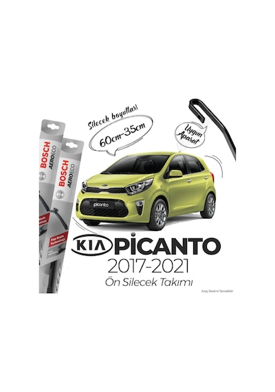 Kia Picanto Muz Silecek Takımı 2017-2021 Bosch Aeroeco