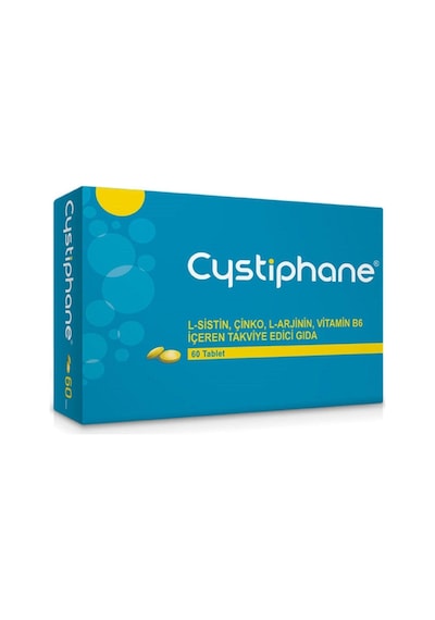 Biorga Cystiphane L-Sistin Çinko L-Arjinin Vitamin B6 içeren Takviye Edici Gıda 60 Tablet