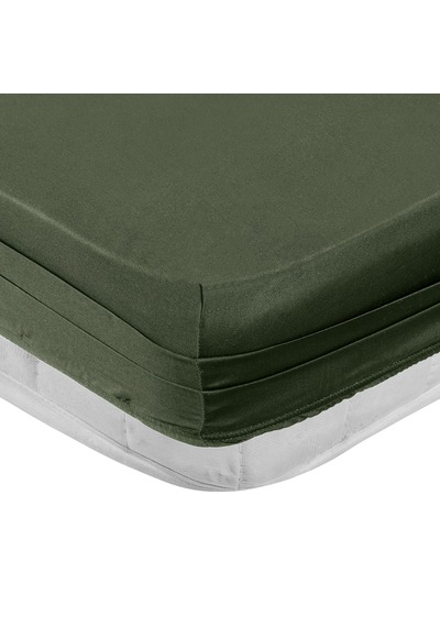 Linestyle Tek Kişilik %100 Pamuk Saten Lastikli Çarşaf 100x200+35 Cm Haki