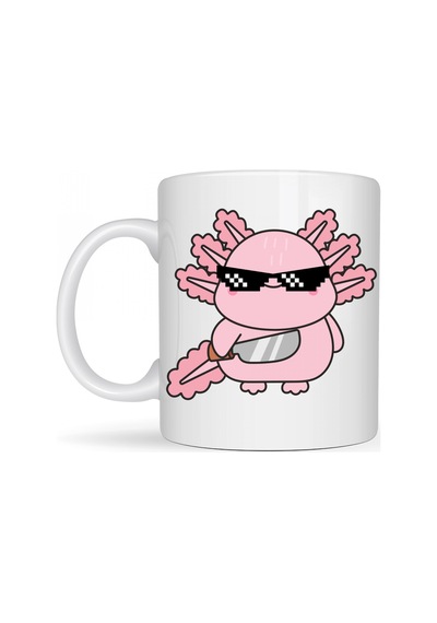 Cool Axolotl Tasarımlı Porselen Kupa Model 83 Eğlenceli, Sevimli Ve Enerji Dolu Kahve Kupası Çok Renkli