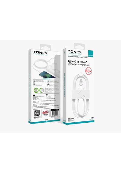 Tonex 17 17 Pro 17 Pro Max Uyumlu Sim İğneli Typec To Typec 60w 6a Pd Data Şarj Kablo Ma17pro