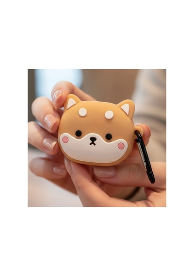 Caseonn Samsung Galaxy Buds 4 Kılıf Karakter Figürlü Shiba Köpek Yavruağzı