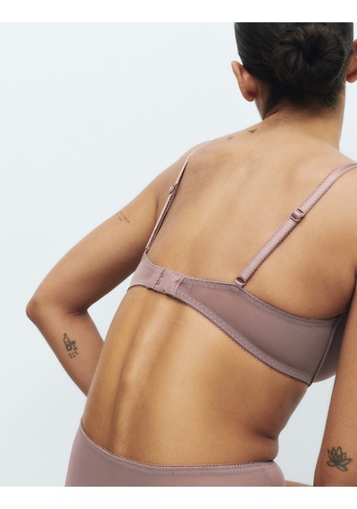 Marks & Spencer Jasmine Dantel Detaylı Balenli Demi Cup Sütyen T33002403 Kahverengi