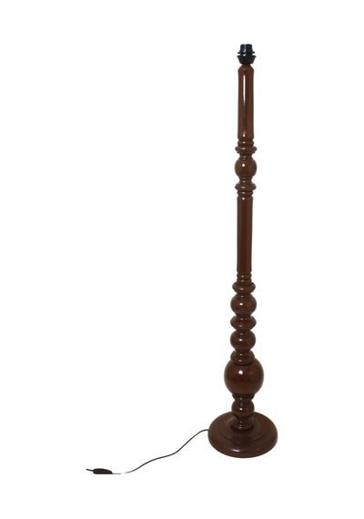 Klasik Vintage Ahşap Lambader Ayak Koyu Kahve Meşe Rengi 140cm La55786 Diğer
