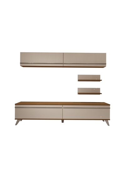 Decoraktiv Eko 5 Mdf Std Retro Tv Ünitesi Tv Sehpası - Ceviz Beyaz Ceviz - Beyaz