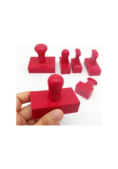 Mühür Kauçuk Alaşım Kırmızı Kaşe Dikdörtgen 60x30mm