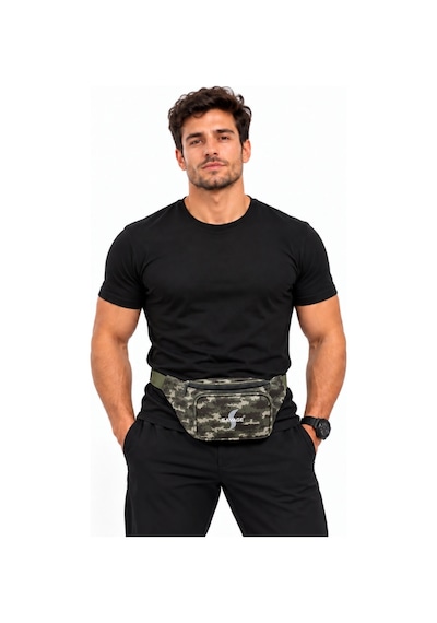 Nolashop Omuz Ve Bel Çantası - Ayarlanabilir Askı - Savage - D.kamuflaj siyah