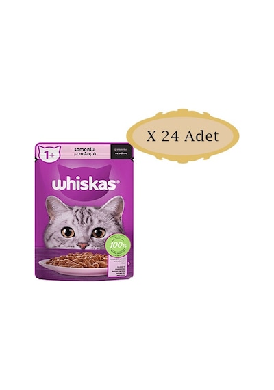 Whiskas Pouch Somonlu Yetişkin Kedi Mama 24 x 85 G