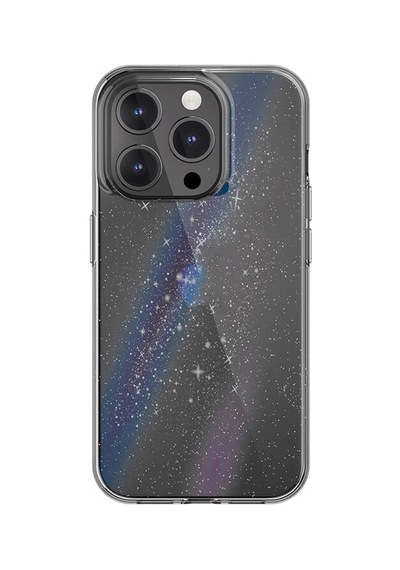 Apple Uyumlu iPhone 15 Pro Kılıf Çift Katmanlı Imd Baskılı Bumper Lisanslı Switcheasy Cosmos Nebula Kapak Renksiz