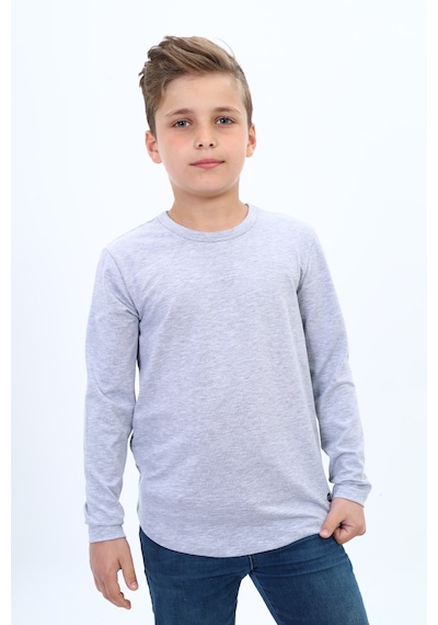 Toontoy Erkek Çocuk Baskılı Tişört Gri Melanj
