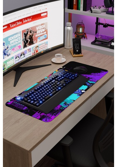 Kat Ana Zero Kaymaz Dikişli Kauçuk Oyuncu Mousepad V1 - 70x30 Xl Gaming Mouse Pad Fare Altlığı