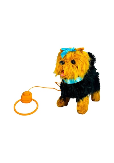 Pft-b267 Peluş Tasmalı Yürüyen Köpek Mavi