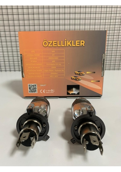 Vr Pro Maxı Mercekli Led Far H4 40w-18.000 Lümen 12v 24v Uyumlu
