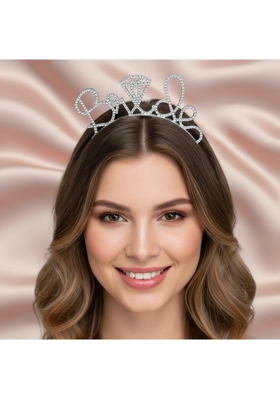 Valmont Accessories Bride Kristal Taşlı Işıltılı Bekarlığa Veda Tacı