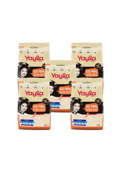 Yayla Gurme Sushi Pirinç 500 Gr X 5 Adet