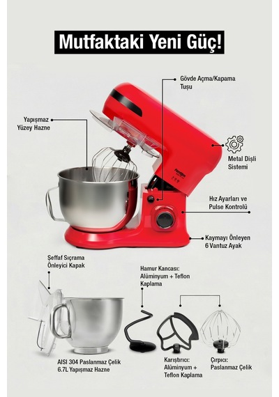 Fantom Nfest HM 1500 W Stand Mixer