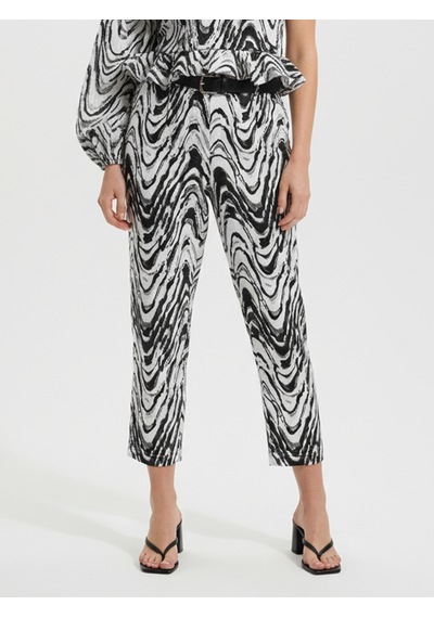 Xint Beyaz Pamuk Dokulu Regular Fit Pantolon 201338