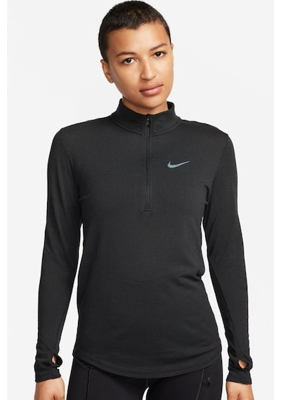 Nike Dri Fit Swift Half Zip Wool Slim Fit Running Top Kadın Yarım Fermuar Yaka Koşu Sweatshirt Siyah Siyah Nike Dri Fit Swift Half Zip Wool Slim Fit Running Top Kadın Yarım Fermuar Yaka Koşu Sweatshirt Siyah Siyah