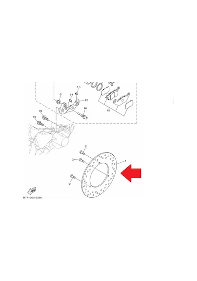 Yamaha Xmax 300 Arka Fren Diski 2018 ve Sonrası B74-F582W-00