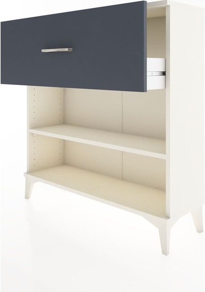 Arges Şifonyer Tek Raflı Tek Çekmeceli 88x30x96 Aytaşı-antrasit Aytaşı