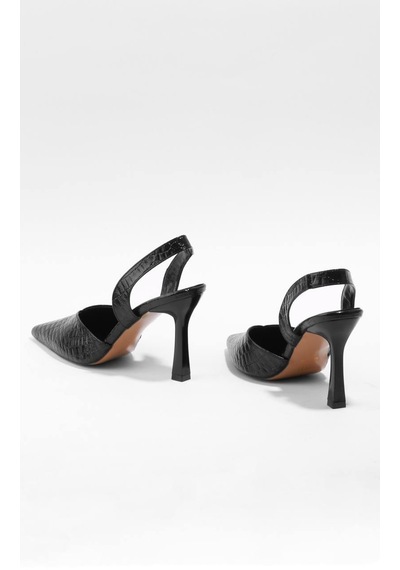 Paris Shoes Paris Siyah Sade Ve Göz Alıcı Tasarımlı Topuklu Ayakkabı Z102-siyah Siyah