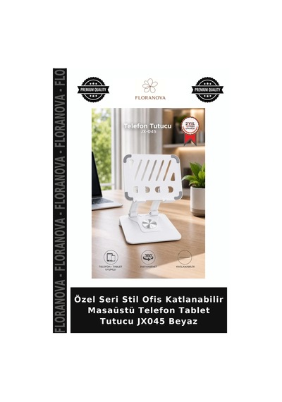 Özel Seri Stil Ofis Katlanabilir Masaüstü Telefon Tablet Tutucu Jx045 Beyaz Diğer