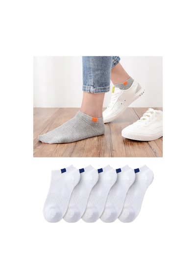 Bgk Unisex 5'li Spor Patik Çorap Beyaz
