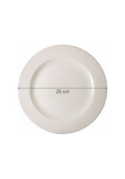 Tuna Servis Tabağı Yanaklı 25 Cm Krem Rinart