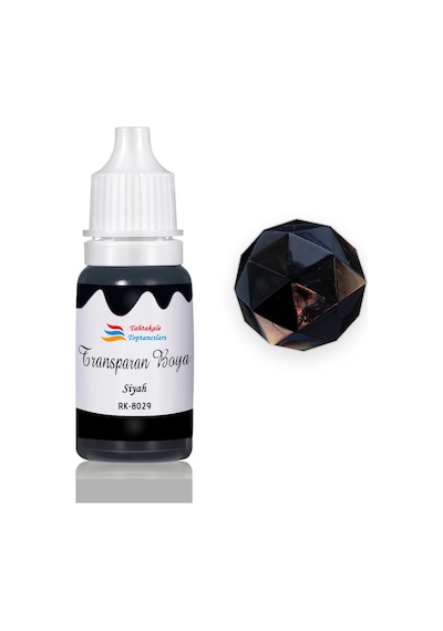 Epoksi Reçine Transparan Boya Pigment Şeffaf Epoksi Boyası 20 Ml Siyah - 8029