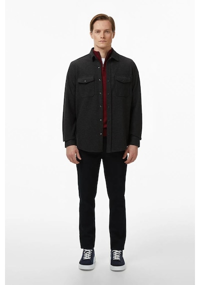 Nautica Erkek Bordo Classic Fit Kazak-12047 Bordo