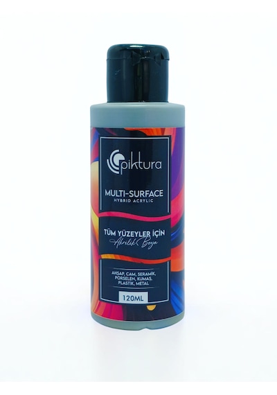 Piktura Akrilik Multisurface Boya 120ml Gümüş Gri