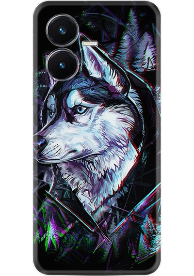 Vivo Y22S Kilif Silikon Desen Dog Eyes 1761 566402219